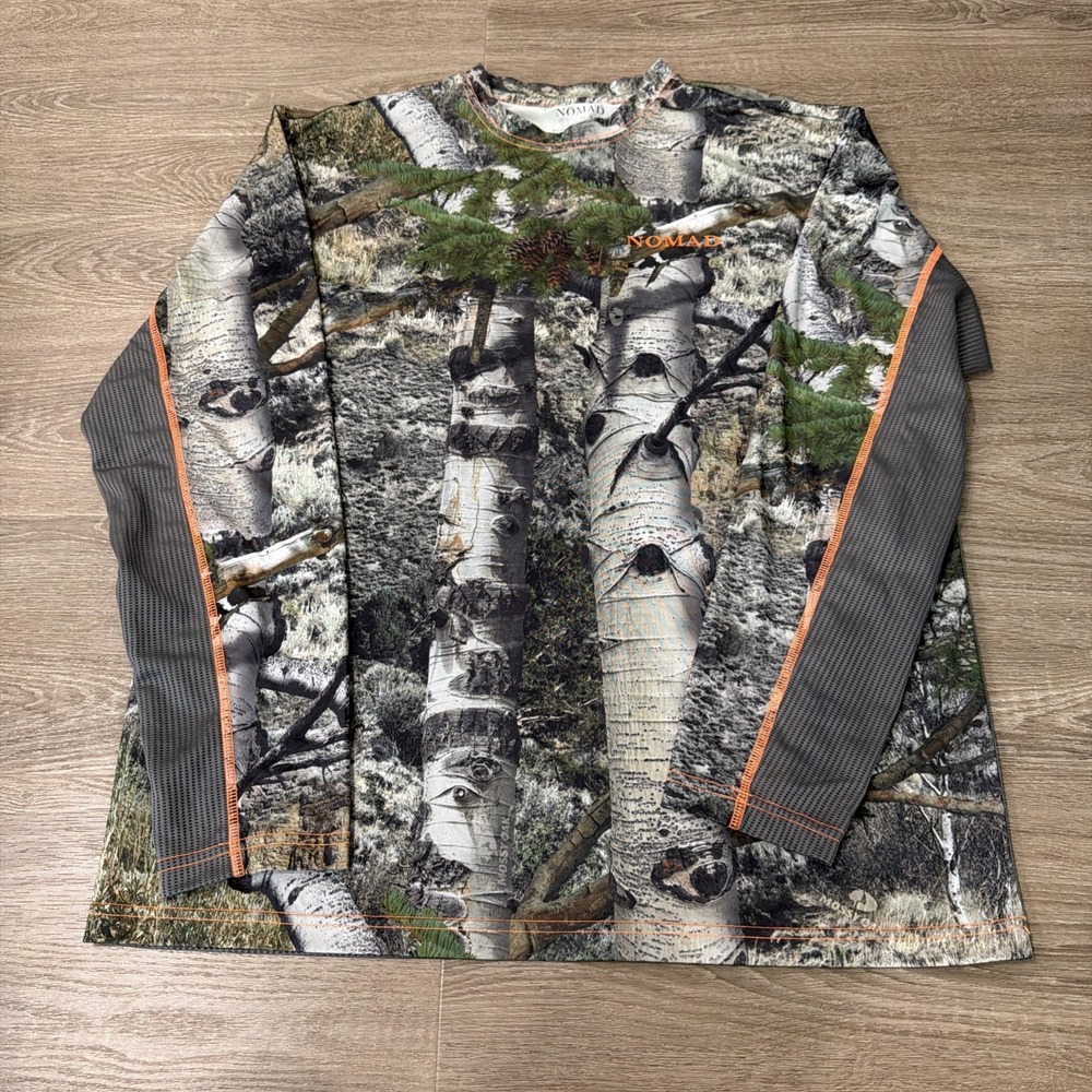 Nomad Mossy Oak Camouflage Long Sleeve Lightweight T-shirt Mens Medium